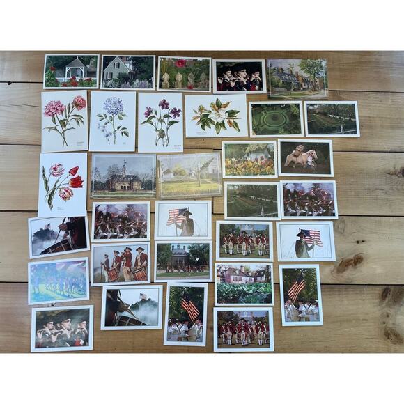 Lot of 32 Colonial Williamsburg VA Blank Greeting Cards. Flowers. Scenery. Etc. - Picture 1 of 3